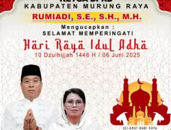 Ketua DPRD Murung Raya dan Keluarga Ucapkan Selamat Hari Raya Idul Adha 1446 H